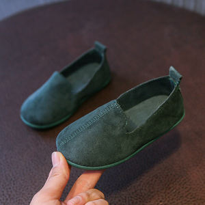 Chaussures décontractées pour enfants en cuir suédé à la mode Mocassins antidérapants faciles à porter - Product Image 6