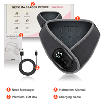 Masajeador de cuello con calor al por mayor de fábrica, soporte de cuello con compresa caliente y vibración, envoltura eléctrica para alivio del dolor de cuello