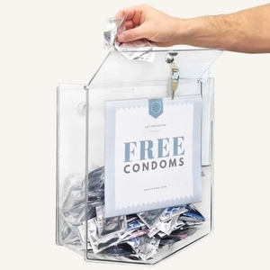 Wandmontierter durchsichtiger Acryl-Kondom-<span class=keywords><strong>Dispenser</strong></span> - Product Image 3