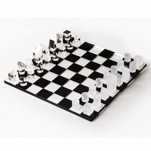 Schaken Glazen Game Set Grote Schaakspel Met Board Luxe Schaakspel