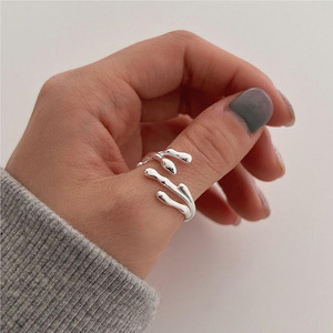 <span class=keywords><strong>Anelli</strong></span> di rami irregolari <span class=keywords><strong>in</strong></span> <span class=keywords><strong>argento</strong></span> Sterling 925 dal Design speciale per regali di gioielli per feste per ragazze - Product Image 1
