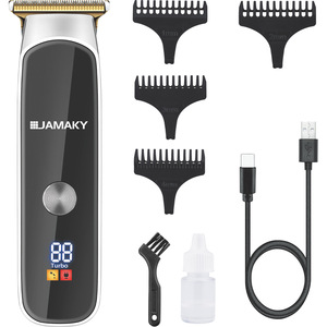 JAMAKY ปัตตาเลี่ยนตัดผมไฟฟ้า จอแสดงผลดิจิตอล ชนิด C ชาร์จได้ มอเตอร์ไร้แปรงถ่าน สำหรับผู้ชาย ใช้ในร้านเสริมสวยและที่บ้าน - Product Image 1
