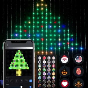 داخلي ليد عيد الميلاد التطبيق التحكم في اللون تغيير المكونات في سلسلة أضواء خرافية توينكل أضواء مع مزامنة الموسيقى