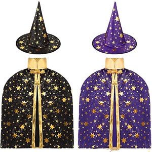 Costume d'Halloween pour enfants et adultes, cape à cinq étoiles pour garçon, costume de <span class=keywords><strong>petite</strong></span> sorcière pour mascarade - Product Image 5