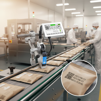 Imprimante jet d'encre automatique TIJ T290ES-Y1 pour l'emballage alimentaire : impression de la date, du code de lot sur les collations, les sacs, les canettes, les boîtes et les petits emballages