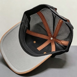 Custom Retro Summer Style Trucker Hat Brown & <b>Black</b> Mesh <b>Baseball</b> <b>Cap</b> Embroidery Outdoor Adjustable Hat for Outdoor Sports - Product Image 3