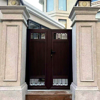 Portail piétonnier moderne en aluminium, portail de sécurité automatique pour entrée de villa, système d'entrée résidentiel extérieur pour jardin
