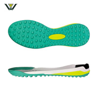 Semelles de chaussures de football DK Suela Manufacture pour hommes, légères, durables, antidérapantes, résistantes à l'eau, écologiques, haute adhérence, MD+RB