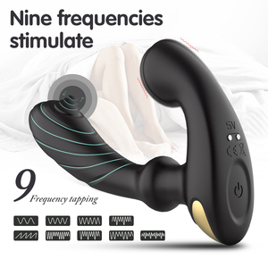 Envío de la gota Vibración de doble cabeza Butt Plug Vibrador <span class=keywords><strong>Prostata</strong></span> Masajeador Anal Masculino Juguetes sexuales anales para hombres - Product Image 3
