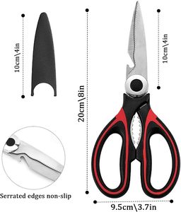 Ciseaux de cuisine multifonctionnels de 8 pouces très vendus, ciseaux utilitaires, ciseaux à volaille, ciseaux à poulet avec étui - Product Image 2