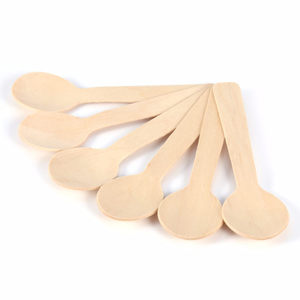 Einfacher Einweg-Holzlöffel für Eiscreme mit Individuellem Logo Umweltfreundlich <span class=keywords><strong>GoGreen</strong></span> Marke Einzelverpackung Fabrikpreis Kostenlose Probe - Product Image 5