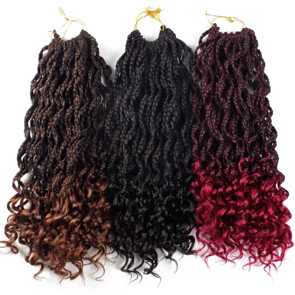 Hot bán 24 sợi 18 'xoăn senegalese Twist tổng hợp afro kinky hộp tóc bím tóc Crochet phần mở rộng tóc