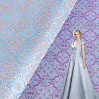 Tissu Jacquard Floral Brocart Teint en Fil Métallique en Soie pour Robes Italiennes Personnalisées pour Femmes - Usine Caizi