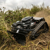 Robot Pemotong Rumput Eruo 5 Heavy Duty Bensin Segala Medan dengan Remote Control 500mm 4-Tak