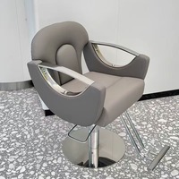 Fauteuils de coiffure modernes pour salon de beauté, fauteuils inclinables roses pour femmes, fauteuils de styliste capillaire