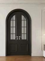 Puerta de Madera Sólida Estilo Rústico Clásico con Aislamiento Acústico y Acabado en Laca Blanca para Dormitorio, Apartamento, Pasillo, Bodega