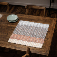 Chemin de table moderne de luxe, design tissé avec des sets de table en PVC irréguliers, nouveaux nappes en matériau durable