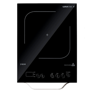 Table de cuisson à induction électrique en verre noir élégant 2100W avec poignée pour cuisine - Product Image 3