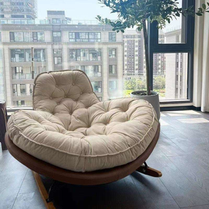 Nordic Style Single Leisure Rocking <b>Chair</b> Balcony Courtyard Living Room Comfortable Lazy Sofa <b>Chair</b> - Product Image 1