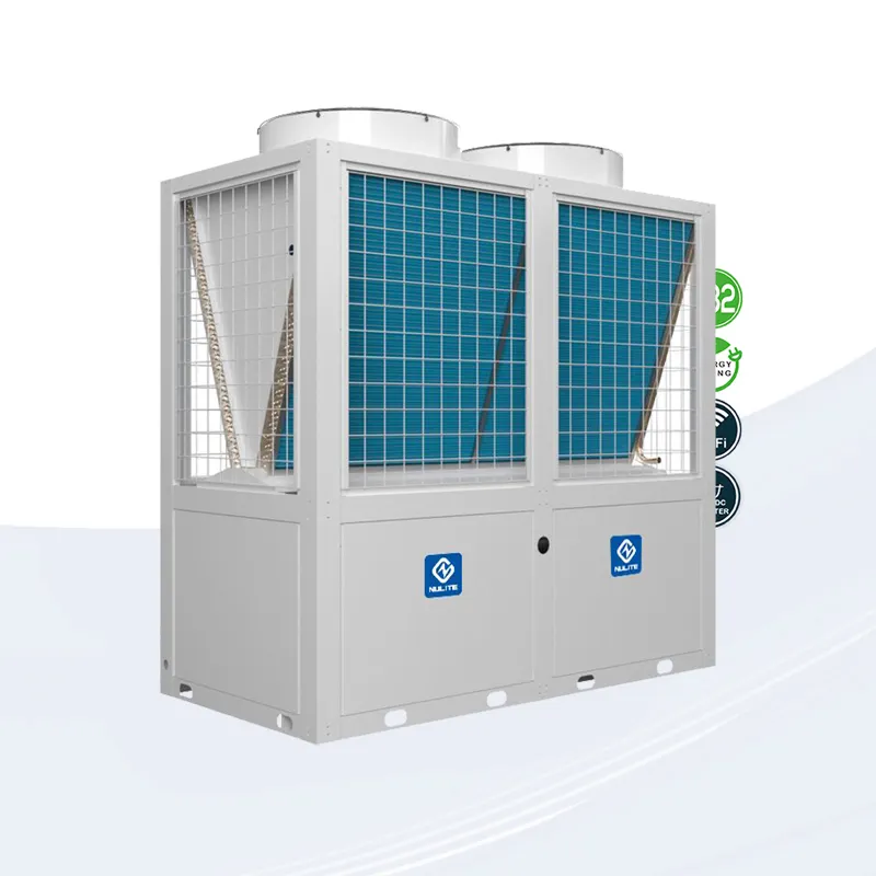 NULITE 새로운 에너지 R407C 공기 근원 Heatpump 난방 온수 해결책-25C 낮은 주위 상업적인 EVI 열 펌프