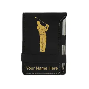 गोल्फ स्कोर सेट उपहार पेशेवर चमड़े के स्कोर बुक पु चमड़े के गोल्फ स्कोर बुक