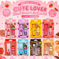 Ensemble 2-en-1 Crème Mains et Gloss Lèvres Parfumé aux Fruits – Nourrit et Répare les Mains pour Prévenir les Gerçures – Vente en Gros