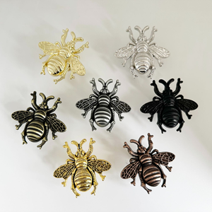 Boutons d'animaux en alliage de zinc solide personnalisés tiroir de meuble en laiton brossé bouton de placard rond de cuisine - Product Image 3