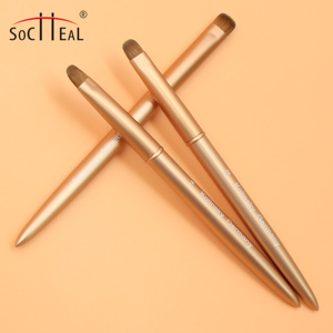 Cepillo francés para manicura con mango de Metal dorado y logotipo personalizado, bolígrafo francés para uñas Kolinsky puro de alta calidad para uñas francesas profesionales - Product Image 6