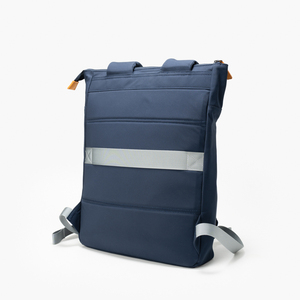 Minimalist Navy Nylon Laptop <b>Backpack</b> with Shoulder <b>Straps</b> and Water Resistance 20-39L Capacity for Men - Product Image 5