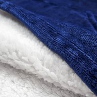Personalisierte Logo-Decke, Winter Warm Gesteppte Gewebte Schlichte Kapuzen-Decke, Tragbare Fleece-Puffy Weihnachts-Hoodie-Decke für Erwachsene