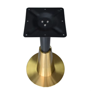 <span class=keywords><strong>Gamba</strong></span> per Tavolo Moderna e Lussuosa in Acciaio Inox Titanio con Finitura Spazzolata per Ristoranti, Caffetterie e Hotel - Product Image 2