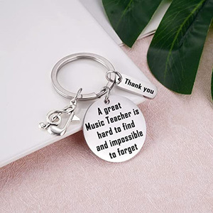 Llavero <span class=keywords><strong>de</strong></span> agradecimiento personalizado <span class=keywords><strong>de</strong></span> acero inoxidable, moderno y a la moda, para profesores <span class=keywords><strong>de</strong></span> música, personal escolar e instructores <span class=keywords><strong>de</strong></span> música, ideal para promoción. - Product Image 2