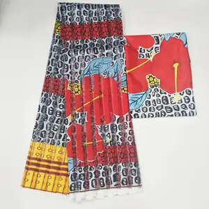 High Quality Polyester Silk Soft Custom African Wax Print Satin Fabric