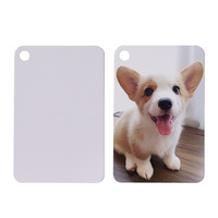 Etiquette de chien en aluminium double face, pendentif en os blanc à sublimation thermique, étiquette de chien de compagnie