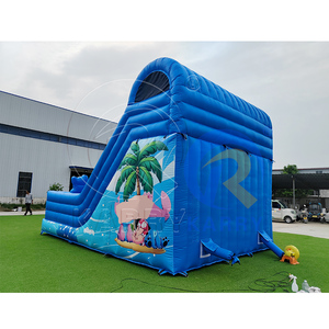 Tobogán Inflable Comercial de PVC de Alta Calidad, Compre Ahora, Los Mejores Castillos Hinchables Combinados con Tobogán Seco, Tobogán Inflable de Doble Línea en Venta - Product Image 3