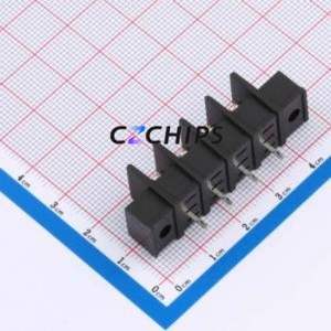 MX25SM-7.62-04P-BK01-Cu-S-A Barrier Terminal Block Through hole,P=7.62mm Connector Two Sides 7.62mm 1x4P Straight Pin - Product Image 2