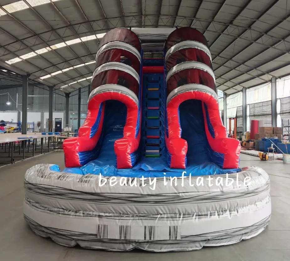 Thiết kế mới đôi làn đường trượt trượt nước Inflatable để bán trẻ em trượt nước Inflatable cho kinh doanh cho thuê