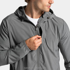 カスタムストレッチ軽量ジップアップスポーツジャケットアウトドアルーズカジュアルランニングウインドブレーカー男性トラックジムアスレチックジャケット - Product Image 5