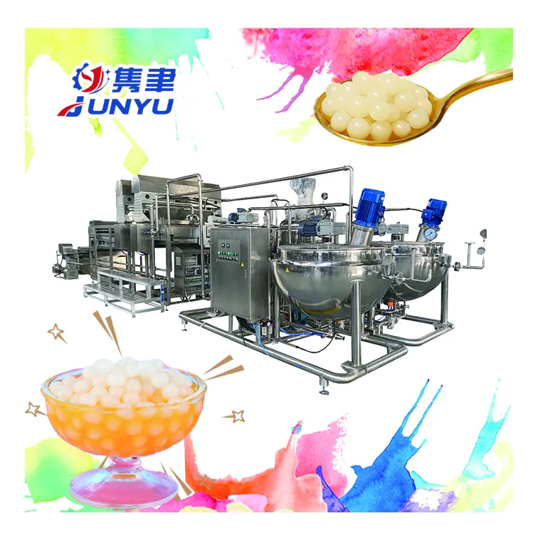 Equipo industrial de maquinaria Línea de producción de té de burbujas completamente automática para Taiwán Máquina para hacer depósitos Popping boba