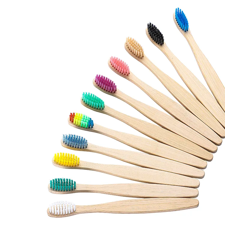 Children's natural plastic-free soft bristles green environmental protection BPA free Kids bamboo toothbrush