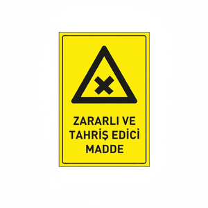 Panneau de signalisation pour substances dangereuses et irritantes en plastique durable - Product Image 4