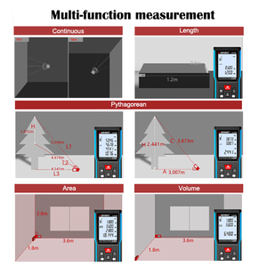 SNDWAY 50m/165ft Instrument de mesure intelligent Télémètre laser Outils portatifs Télémètre 4-en-1 Télémètre laser - Product Image 4