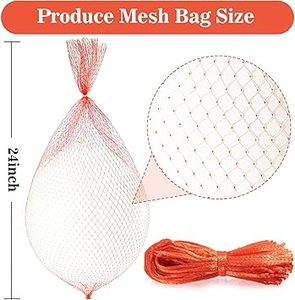 ถุงตาข่ายใส่ผัก Huamaohengchun ขนาด 24 นิ้ว ทนทาน ผลิตจากวัสดุ LDPE สำหรับใส่ผลไม้ ผัก อาหารทะเล และผลิตผลทางการเกษตร - สีแดง - Product Image 2