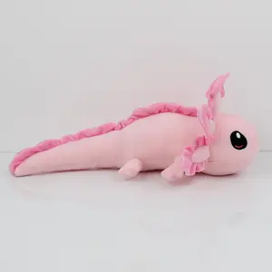 Diskon besar boneka hewan boneka Axolotl warna-warni boneka mewah keren keren Meksiko untuk hadiah anak-anak