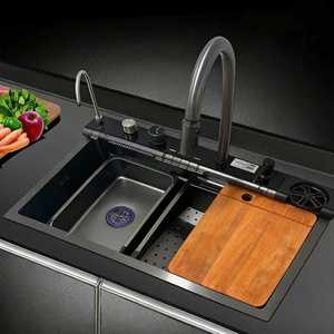 Évier de cuisine intelligent multifonction numérique en acier inoxydable <span class=keywords><strong>SUS</strong></span> 304 avec cascade pour TikTok - Product Image 2