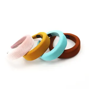 Wholesale Girls Solid Color Wide Edge Padded Hair Band Women Big Sponge Headband Buy Hairband Online