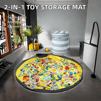 Organisateur pliable en toile de grande capacité avec poignées pour placard, chambre d'enfant, salle de jeux, boîte de rangement pour jouets d'enfants