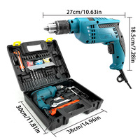 Perceuse électrique multifonction rechargeable au lithium, perceuse-visseuse portable pour bois, métal et murs