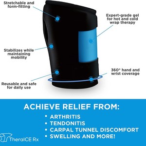 Cold Compress Wrist Brace Black Palm And Wrist Support For Sports Fitness <b>Badminton</b> Adult - Product Image 2