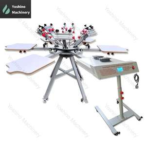 <span class=keywords><strong>Pulpo</strong></span> 6 colores 6 estaciones impresora de pantalla Manual para ropa <span class=keywords><strong>Pulpo</strong></span> De Serigrafia Serigrafía - Product Image 5